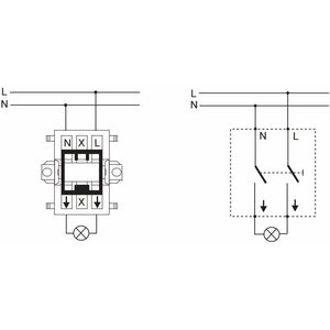ABB Kytkin Jussi 2/16AX/250V/IP21 UKJ 2X valkoinen