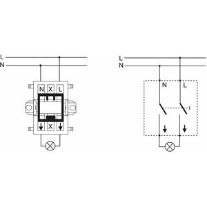 ABB Kytkin Jussi 2/16AX/250V/IP21 UKJ 0X MV valkoinen