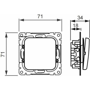 ABB Kytkin Jussi 6/16AX/250V/IP21 UKJ 2X valkoinen