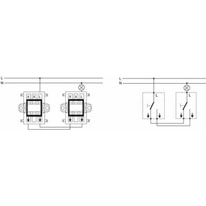 ABB Kytkin Jussi 6/16AX/250V/IP21 UKJ 2X valkoinen