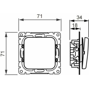 ABB Kytkin Jussi 7/16AX/250V/IP21 UKJ 2X valkoinen