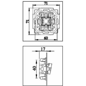 ABB Painike Jussi 6/10A/250V/IP21 UKJ 1N LI valkoinen