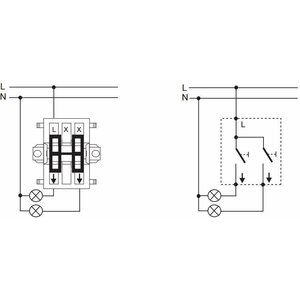 ABB Kytkin Jussi 5/16AX/250V/IP21 UKJ 2X valkoinen