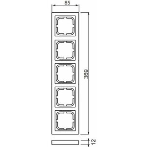 ABB Peitelevy Impressivo 1-osainen/IP21/85mm valkoinen
