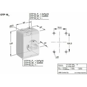 ABB Turvakytkin OTP16H3M251 3-napainen 7,5kW IP65