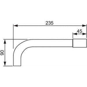 ABB Muoviputken kaari JMKL25.2 25MM taivutuskulma 90 astetta