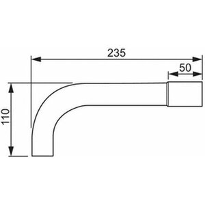 ABB Muoviputken kaari JMKL32.2 32mm taivutuskulma 90 astetta