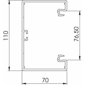 OBO Bettermann Johtokanava OBO GK-70110R PVC 110x70x2000mm