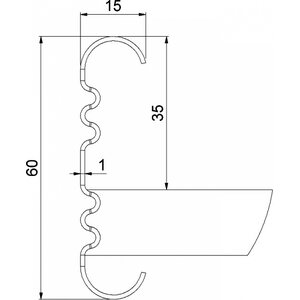 Meka Kaapelihylly KS20-400 L=6000mm