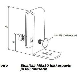 Meka Seinäkiinnitin VK2