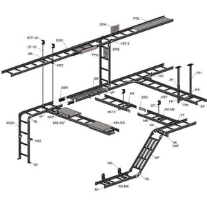 Meka Kaapelihylly KS60-200 L=3000mm PG