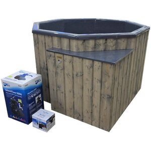 Koriks-Fiiber Sähkökäyttöinen kylpytynnyrisetti 1200L lasikuitualtaalla