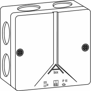 Spelsberg Jakorasia IP54/65 A-BOX 025, 5-nap. liitinrima, valkoinen