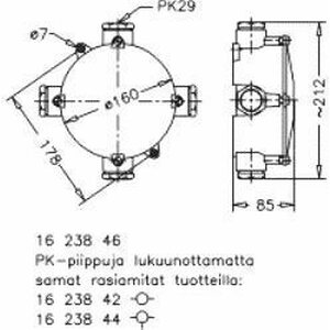 Selcast Jakorasia IP67 150mm silum. 690V 2-haarainen