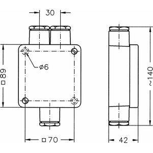 Selcast Jakorasia IP67 87x87 silum.