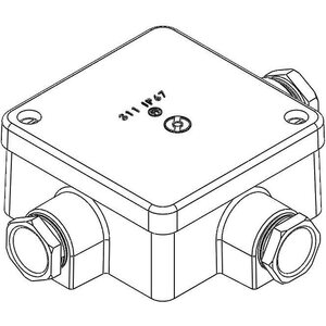 Selcast Jakorasia IP67 87x87 silum. rusk. 3-haarainen