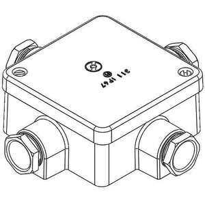 Selcast Jakorasia IP67 89x89 silum. rusk. 4-haarainen