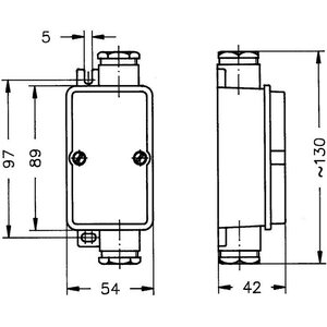 Selcast Vaihtorasia IP67 54 x 89 mm Silum. 1 vedonpoistaja