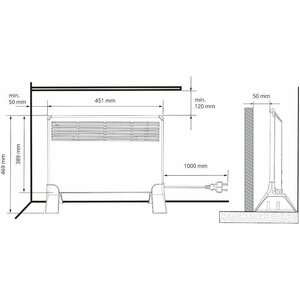Ensto Lämmitin Beta 2-MP 250W 390 x 450mm