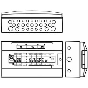 ABB Ryhmäkeskus Mistral RP4E09JUMV 40A, IP65, kestomuovi