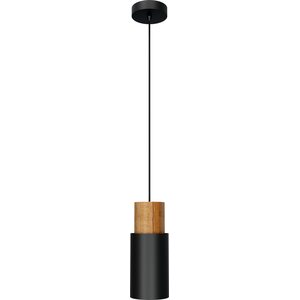 Valaisin Grönlund LOG 10-kattovalaisin Ø 10 cm, ↕ 24 cm (musta, kultainen sisäosa)