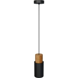 Valaisin Grönlund LOG 10-kattovalaisin Ø 10 cm, ↕ 24 cm (musta, kultainen sisäosa)