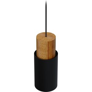 Valaisin Grönlund LOG 10-kattovalaisin Ø 10 cm, ↕ 24 cm (musta, kultainen sisäosa)