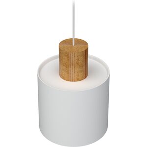 Valaisin Grönlund LOG 20-kattovalaisin Ø 20 cm, ↕ 26 cm, puu/valkoinen