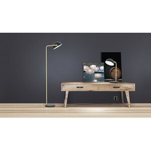 Valaisin Grönlund Pivo-lattiavalaisin ↕ 154 cm musta / antiikkimessinki