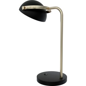 Valaisin Grönlund Pivo-pöytävalaisin USB-latausportilla ↕ 53 cm musta / antiikkimessinki
