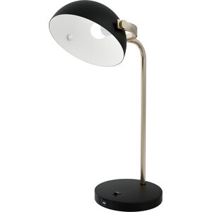 Valaisin Grönlund Pivo-pöytävalaisin USB-latausportilla ↕ 53 cm musta / antiikkimessinki