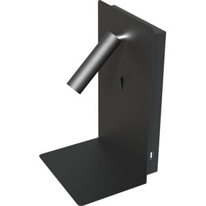 Valaisin Grönlund Shelf Spot USB-seinävalaisin musta