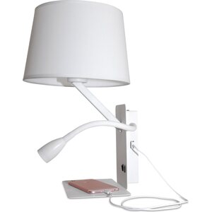 Valaisin Grönlund Shelf USB seinävalaisin varjostimella led vasemmalla valkoinen