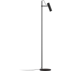 Valaisin Grönlund Spot lattiavalaisin ↕ 150 cm. Katkaisija spotin päällä.