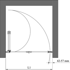 Hietakari Infinia 234 (213+219) Taittuva suihkuovi magneettilukituksella