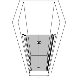 Hietakari Infinia 234 (213+219) Taittuva suihkuovi magneettilukituksella