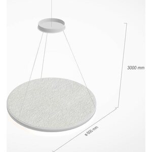 Valaisin Grönlund Kattovalaisin Acoustic Circulo Ø60cm LED 36W 4000K Musta