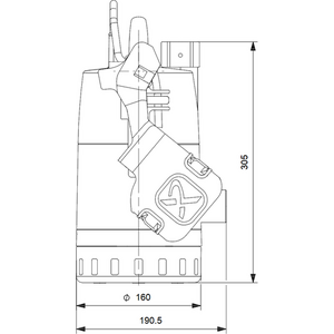 Grundfos Tyhjennyspumppu Unilift CC5A-1 vipalla