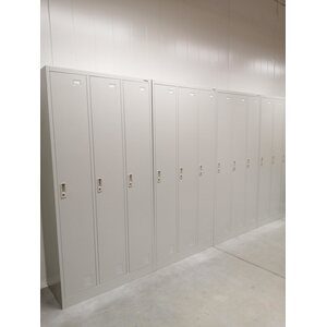 Timco 3P pukukaappi vaaleanharmaa 3-osastoinen 900 mm