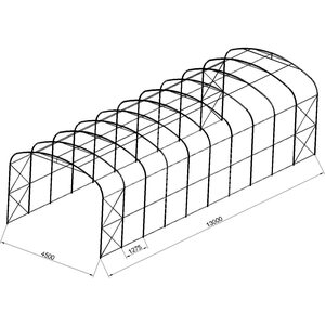 Prohall 4.5 x 13 m 500g harmaa kaaritalli
