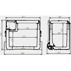 Frezzer Pro 52L 12/24V 230V matkajääkaappipakastin