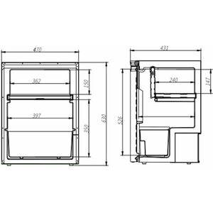 Frezzer Pro 65L 12/24V kompressorijääkaappi musta
