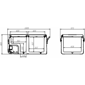 Frezzer Pro Dual 95L 12/24V 230V matkajääkaappipakastin