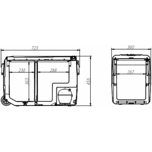 Frezzer Pro Dual 60L 12/24V 230V matkajääkaappipakastin