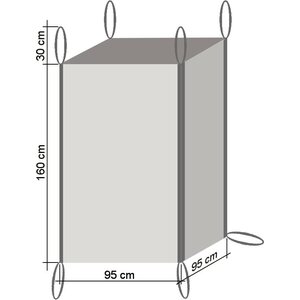 Timco 95x95x160 cm halkosäkki alalankein