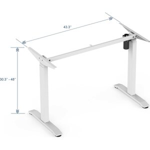 Bandago Economy sähköpöydän runko 1100 x 520 mm valkoinen