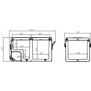Frezzer Pro Dual 115L 12/24V 230V matkajääkaappipakastin
