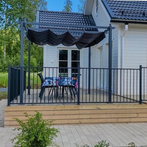 Green Land 3x4 m musta/harmaa pergola