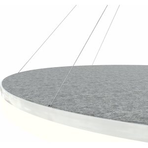 Valaisin Grönlund Kattovalaisin Acoustic Circulo Ø120cm SMD LED 110W 3000K Vaaleanharmaa