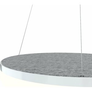 Valaisin Grönlund Kattovalaisin Acoustic Circulo Ø60cm LED 36W 3000K Vaaleanharmaa